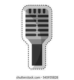 microphone retro device icon vector illustration design