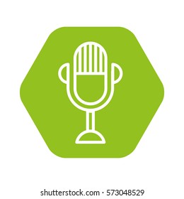 microphone retro device icon vector illustration design
