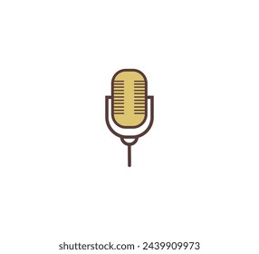 Micrófono retro icono diseño vectorial