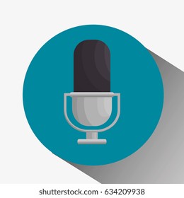 microphone retro isolated icon
