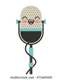 microphone retro isolated icon vector illustration design