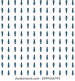 Patrón inconsútil del micrófono, Ilustración vectorial. Patrón de micrófono sobre fondo blanco. Periodista, regalo, textil, envoltura de papel de fondo de baldosas.