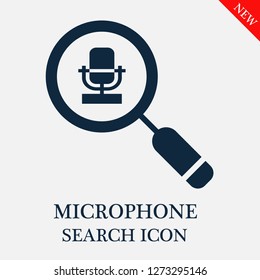 Microphone search icon. Editable Microphone search icon for web or mobile.