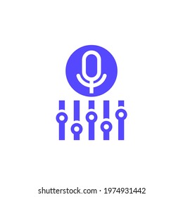 microphone settings icon on white