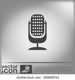 microphone sign. character singing and the music industry
