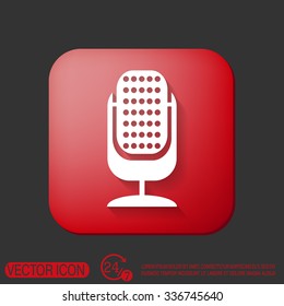 microphone sign. character singing and the music industry