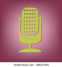 microphone sign. character singing and the music industry