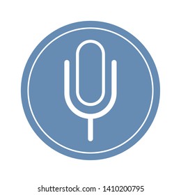 microphone sign icon isolated round icon vector illustration graphic design