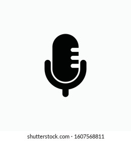 microphone sign icon vector isolated
