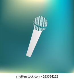 microphone sign. musical symbol singing. pop sign