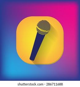 microphone sign. musical symbol singing. pop sign