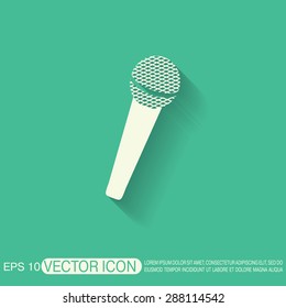 microphone sign. musical symbol singing. pop sign