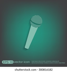 microphone sign. musical symbol singing. pop sign