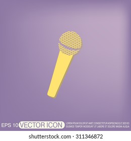 microphone sign. musical symbol singing. pop sign