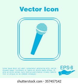 microphone sign. musical symbol singing. pop sign