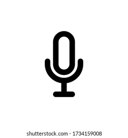 Microphone sign and symbol for website design or template design. Vector illustration icon.