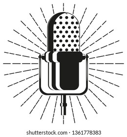 Microphone sign. Vector illustration.
