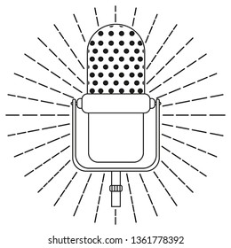 Microphone sign. Vector illustration.