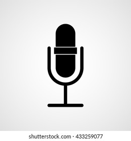Microphone silhouette. Icon