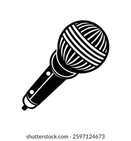 Microphone Silhouette in Vector Design