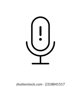 microphone simple icon logo illustration