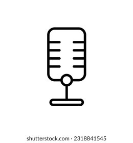 microphone simple icon logo illustration