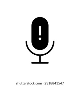 microphone simple icon logo illustration