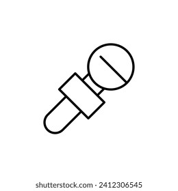 Microphone Simple Minimalistic Outline Icon. Suitable for books, stores, shops. Editable stroke in minimalistic outline style. Symbol for design 