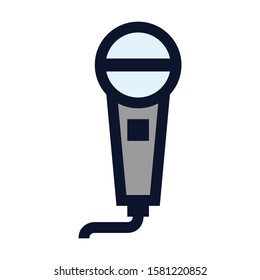 Microphone. Simple Vector Color Icon.