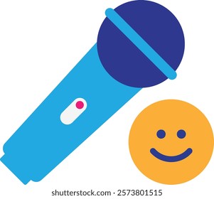 Microphone Sing Record Icon Vector Flat Illustration