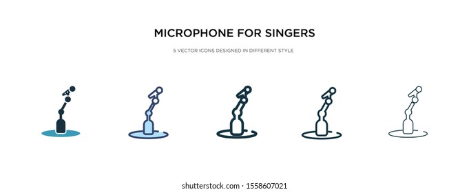 microphone for singers icon in different style vector illustration. two colored and black microphone for singers vector icons designed in filled, outline, line and stroke style can be used for web,