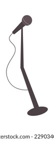 Microphone for singing flat icon Modern musical instrument. Vector illustration