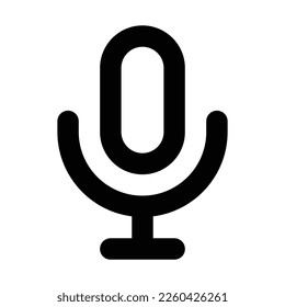 Microphone single line minimal icon 