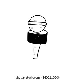 microphone sketch doodle icon vector
