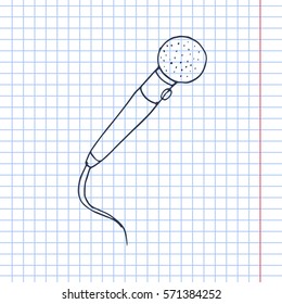 microphone sketch. vector
