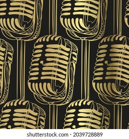 microphone sketch vector illustration isolated design element isolated