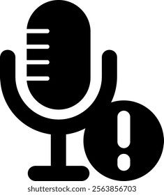 Microphone Solid Style Icon Design