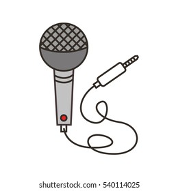 microphone sound device icon vector illustration design