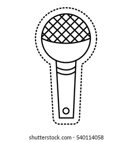 microphone sound device icon vector illustration design