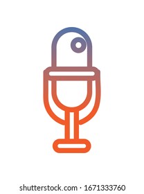 dispositivo de sonido de micrófono aislado icono ilustración vectorial