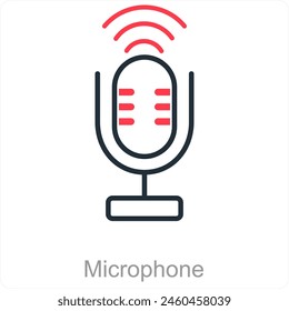 Microphone and sound icon concept