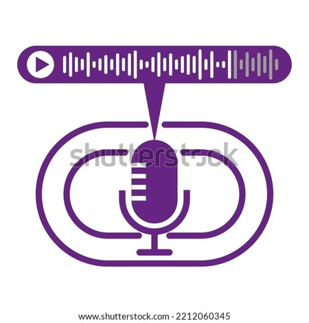 microphone sound icon. Sound wave. Voice message sound icon. Call symbol. Chat message icon. Vector illustration. Stock pictu