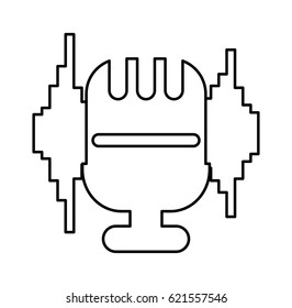 microphone sound isolated icon