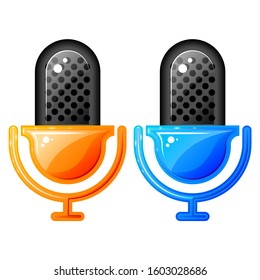 Microphone Sound Logo Vector Icon