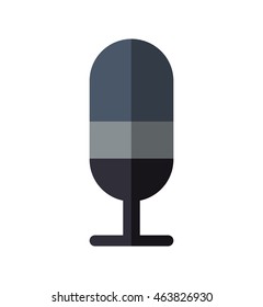 microphone sound music technology icon. Isolated and flat illustration. Vector graphic