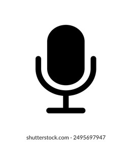  microphone, sound recording - vector illustration
	