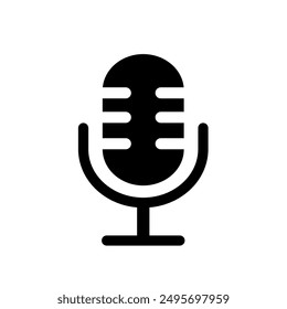  microphone, sound recording - vector illustration
	