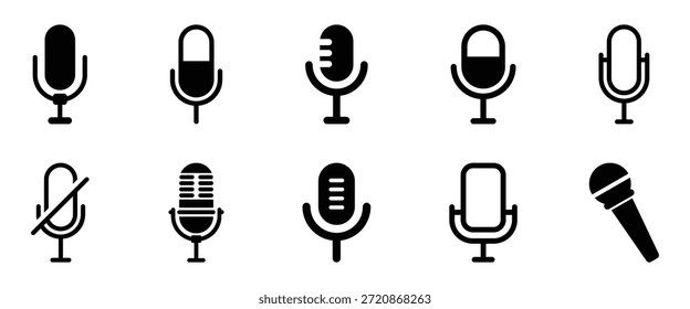 Microphone with sound wave icon. Microphone icon with sound waves digital audio recording device. Voice message and podcast symbol. Audio speech podcast mic symbol on white background