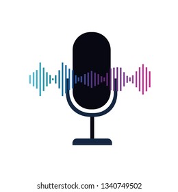 Podcast Logo Microphone Icon Podcast Radio Stock Vector (Royalty Free ...