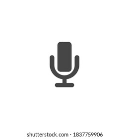 Microphone Speak Icon Black and White Vector